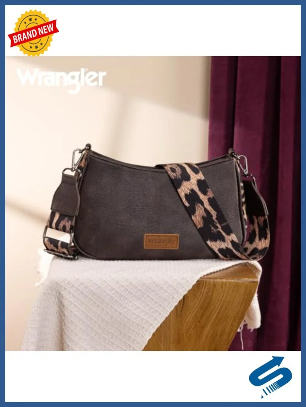Faux Leather Aztec Hobo Bag with Detachable Crossbody Strap, Top Zipper,